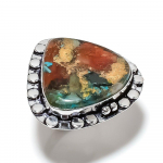 Spiny Oyster Gemstone Handmade 925 Sterling Silver Jewelry Ring Size 8 j7z56