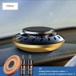 Solar Car parf&uuml;&uuml;mi istme t&uuml;&uuml;p eeterlik &otilde;li p&ouml;&ouml;rlev lendav taldrik UFO kujuga auto aroomiteraapia v&auml;rske deodorandi kaunistus eeterlik &otilde;li * 2 + puiduhelbed * 1 4Pc/Set kuld