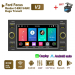 Autoraadio multimeediumipleier Ford Focus 2007 Mondeo S-max C MAX Kuga Galaxy Fiesta Transit Fusion 2 Din Android Carplay GPS Autoradio 2+64GB jaoks 2+32GB must