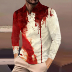 Meeste golfis&auml;rk vabaaja sportlik, V-kaelusega soonikkrae, pikkade varrukatega, moodne vabaaja &uuml;hev&auml;rviline tavaline kevad-suviline tavaline sobivus S