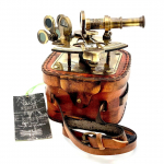 Antiikmere Navigatsioonisekstant Teleskoop Vintage Merelaevastiku Astrolaab Laevainstrumendid Nahast Karbis Kelvin Hughes London 1917 Graveeritud