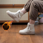 Lumesaapad Naiste talvised poolsaapad Naiste soojad karusnahaga voodriga papud, paksendavad jalatsid t&otilde;mblukuga lamedad tossud &otilde;uesaapad 35 khaki