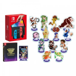 [ Kaasas 13 t&uuml;&uuml;pi piiratud akr&uuml;&uuml;laluse komplekt] Nintendo Switch (Orgaaniline EL mudel) Joy-Con (L) Neoonsinine(R) Neon Red + Nintendo maailmameistriv&otilde;istlused