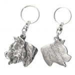 American Staffordshire Terrier, Amstaff I - Silver-plated dog pendant, handbag decoration, backpack pendant by Art-Dog brand