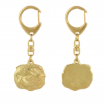 Cat - Gilded key ring with cat, handbag decoration, luxury accessory by Art-Dog brand