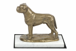 Bullmastiff - dog figurine, statue on white marble, trophy for Art-Dog dog show exhibition