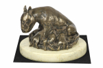 Bull Terrier, Bully II - dog figurine, dog silhouette figurine, trophy for Art-Dog dog show exhibition