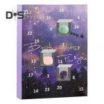 Kalliskivide j&otilde;ulude advendikalender 24 p&auml;eva j&otilde;ulukivide loenduskalender j&otilde;ulude loendus kivikollektsiooni kingitus lastele teismelistele t&auml;iskasvanutele lilla