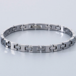 Mitte kunagi kriimustatud volframist terasest meeste k&auml;ev&otilde;rud, must h&otilde;bedane v&auml;rv, 6 mm laius H stiilis lingiga kett-k&auml;ev&otilde;ru meestele, naistele, hulgim&uuml;&uuml;k 18.5CM h&otilde;be