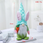 Armsad Easter Bunny nukukaunistused armsad n&auml;ota nukukaunistused D1-9 Dot Carrot Doll Blue
