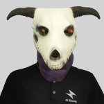 Hirmutav lamba pea anime mask Option1 elevandiluuvalge