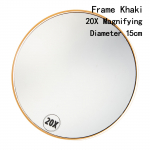 Suure suurendusega vannitoapeegel, painduv meigipeegel 20 20 x 15 cm khaki khaki