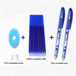 34 tk/partii Kustutatav pliiatsi t&auml;itekomplekt Pestav k&auml;epide 0,5 mm Sinine must tindiga Geelpliiatsid Kooli kontoritarbed Kirjatarvete pliiats 5 Pcs Refill （Black）