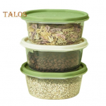 3 tk/komplekt toidu hoiukarp Mikrolaineahjus ruumis&auml;&auml;stlik Kerge ja vastupidav k&uuml;lmkapp V&auml;rskelt s&auml;iliv l&otilde;unakarp k&ouml;&ouml;gitarbed M