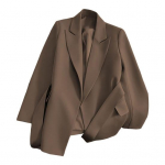 Naiste &uuml;likonnamantel, pikkade varrukatega pitsiline &uuml;hev&auml;rviline taskutega &uuml;likonnajakk XL kohv