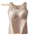 Alumine vest 3D Cupi kujuga soe mugav isesoojenev termiline pealmine polsterdatud &otilde;mblusteta s&uuml;gistalvine alusvest M kohv