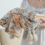 Koo tekk diivanivaiba jaoks koos tutidega Bohemia tekk voodikatte jaoks Vooditekk Dekoratiivsed tekid 127X152cm