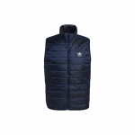 Adidas Originals Tepitud Puffer &Uuml;hev&auml;rviline Triibulise Logoga T&otilde;mblukuga Seisva Kraega Vest Meeste Vestid Sinine HL9216 XS
