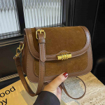 Vintage nubuknahast crossbody-kotid s&uuml;gis-talv naiste v&auml;ike &uuml;he &otilde;laga kott moodne lihtne mitmek&uuml;lgne ruudukujuline k&auml;ekott