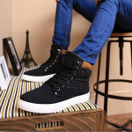 Mood, uustulnuk, meeste vabaajajalatsid Kevad/s&uuml;gis k&otilde;rged tossud Kvaliteetsed retromoodsed meeste saapad Zapatillas Hombre 38 must