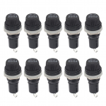 10 tk paneelikinnitusega kruvihoidiku &uuml;mbris raadioklaastoru kaitsmete jaoks 5 x 20 mm