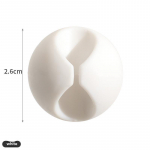 Laadimise ja hoiustamise lauaarvuti kaabli korraldaja with film valge