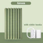 Paksu lina imitatsiooniga du&scaron;ikardin Luksuslik veekindel vannitoavannikardinad &uuml;hev&auml;rvilised konksudega vanni vannikatte jaoks W180xH180cm