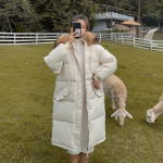 Naiste sulemantlid &uuml;hev&auml;rvilised, pikad sirged talvemantlid vabaaja naiste parkad riided kapuutsiga stiilne talve S