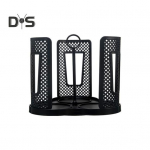 Pabertopsihoidja P&ouml;&ouml;rleva kandiku tassi hoiustamisjaotur 3 kambriga plastikust kohvitassi korraldaja t&ouml;&ouml;pindade k&ouml;&ouml;gikohvi jaoks must