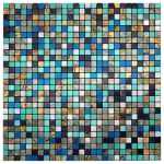 3D Euroopa silemetallist mosaiigist seinakleebis Isekleepuv plaat K&ouml;&ouml;k Vannituba Baar Elutuba Teler Taustseina dekoratiivpulk 30x30cm