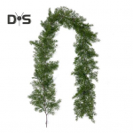 6,2Ft kunstseedripuu Garland Norfolk Pine Swag J&otilde;uluhaljastuse varred Kunstm&auml;nnioksad p&uuml;hadepeo pulmakaunistuseks roheline