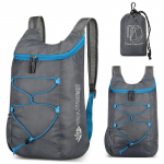 Multifunktsionaalne kott kokkupandav seljakott Suure tihedusega kerge veekindel nailonkangast spordikott matkamiseks matkamiseks hall