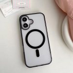 Luksuslik magnetiline juhtmevaba laadimisega telefoni&uuml;mbris iPhone 16 15 Pro Max 16 Plus iPhone 14 13 12 11 jaoks Magsafe'i l&auml;bipaistva p&otilde;rutuskindla tagakaane jaoks iPhone XS MAX valge