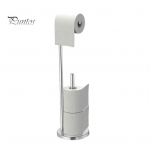 Eraldiseisev tualettpaberi hoidik libisemiskindla stabiilse alusega Lihtne monteerida, suure mahutavusega vannitoa rullpaberi alus h&otilde;be