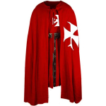Halloween K&auml;sit&ouml;&ouml;na Valmistatud Keskaegne Ratsu-S&otilde;dalane Ristis&otilde;dija Cosplay Tabard Ilma Kapuutsita Keep R&uuml;&uuml; Taastamiskost&uuml;&uuml;m Kleit Komplekt XXL punane