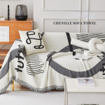 Geomeetria &scaron;enill diivani kate Riidest diivaniteki kate T&auml;is kate Universaalne diivanir&auml;tiku kate Tolmukindel diivanipadja kate 180x130