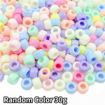 30/50/100g 9 * 6mm Magus makarooniv&auml;rvi akr&uuml;&uuml;lsilindriline helmes DIY k&auml;ev&otilde;ru kaelakee jalakett telefonikett helmes v&auml;ike &auml;mber helmes tarvikud 30g