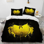 3D Wu T-TANG Klannide Seeria Silt Tekk Voodipesukomplekt, Tekikott Voodikomplekt Tekikate Padjap&uuml;&uuml;r, King Queen Suuruses Voodipesukomplekt Lastele 70x133cm 2pcs