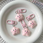 1tk Cute Star Piggy V&otilde;tmehoidja Multikas Roosa Star Pig Doll Ripats V&otilde;tmehoidja Seljakott Amuletid Auto kaunistus Koti Aksessuaarid