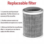 &Otilde;hupuhasti kodu allergiate, lemmikloomade karvade jaoks magamistoas H13 t&otilde;eline HEPA filter 25dB filtreerimiss&uuml;steem Puhastaja L&otilde;hnaeemaldajad