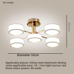 Elutoa rippvalgusti Lihtne loominguline magamistoavalgusti S&ouml;&ouml;gitoa rippvalgusti Diameter -5 headlight kuld
