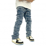 Meeste teksap&uuml;ksid T&otilde;mblukuga N&ouml;&ouml;biga Sirge L&otilde;ikega P&uuml;ksid Tuttidega &Auml;&auml;risega &Uuml;hev&auml;rvilised Kulunud Denim P&uuml;ksid XXL sinine