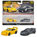 Hot Wheels Premium 2-pakk Porsche 993 718 Cayman GT4 S&otilde;iduk M&auml;nguasi Miniauto 3-aastastele ja vanematele Mitmev&auml;rviline HRR82 GT2/Porsche gray