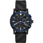 Burberry BU9806 City Chronograph must numbrilauaga must kummist meeste k&auml;ekell