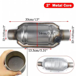 Universaalne 2'' 2.25'' 2.5'' 3'' Metallkanduriga Katal&uuml;&uuml;smuundur K&auml;rgstruktuur 200 Rakku Heitgaaside Filter &Uuml;mmargune Teras EURO 1