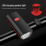 Jalgratta kolm-&uuml;hes sarvetuli: C-t&uuml;&uuml;pi laetav XPE LED &ouml;iseks s&otilde;itmiseks, laste eesmine rattavalgusti roheline