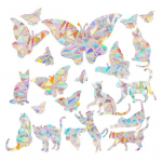 Vikerkaare aknakleebised PVC p&auml;ikesep&uuml;&uuml;dja ​​prisma mittekleepuvad kleebised veekindlad staatilised kleebised kodu klaasukse akna seina kaunistamiseks G