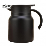 Teekann 1000 ml roostevabast terasest isolatsiooniga teekann infuuseri kaanega Eemaldatav filter V-kujulise tilaga kohvikann termokarahvin koduk&ouml;&ouml;ki 1000ML must