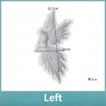 Crystal Drop Glue DIY Angel vorm s&uuml;mmeetriline vasak ja parem puhumisfl&ouml;&ouml;t tiibadega Fairy k&otilde;rge peegliga silikoonvorm left