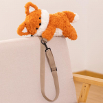 Plush Fox Crossbody & Coin Purse for Girls - One-Shoulder Design 12cm 0.1kg